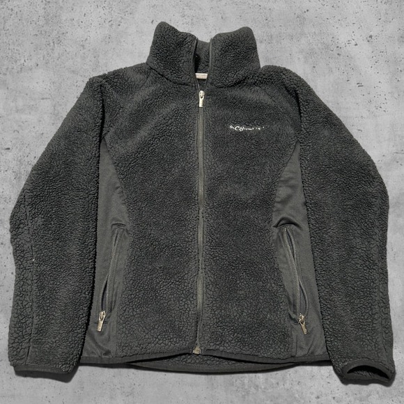 Columbia Jackets & Blazers - Columbia Black Sherpa Fleece Full Zip Jacket Gorpcore Size S